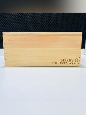Wooden 'Merry Christmas' Decorative Box NWOT